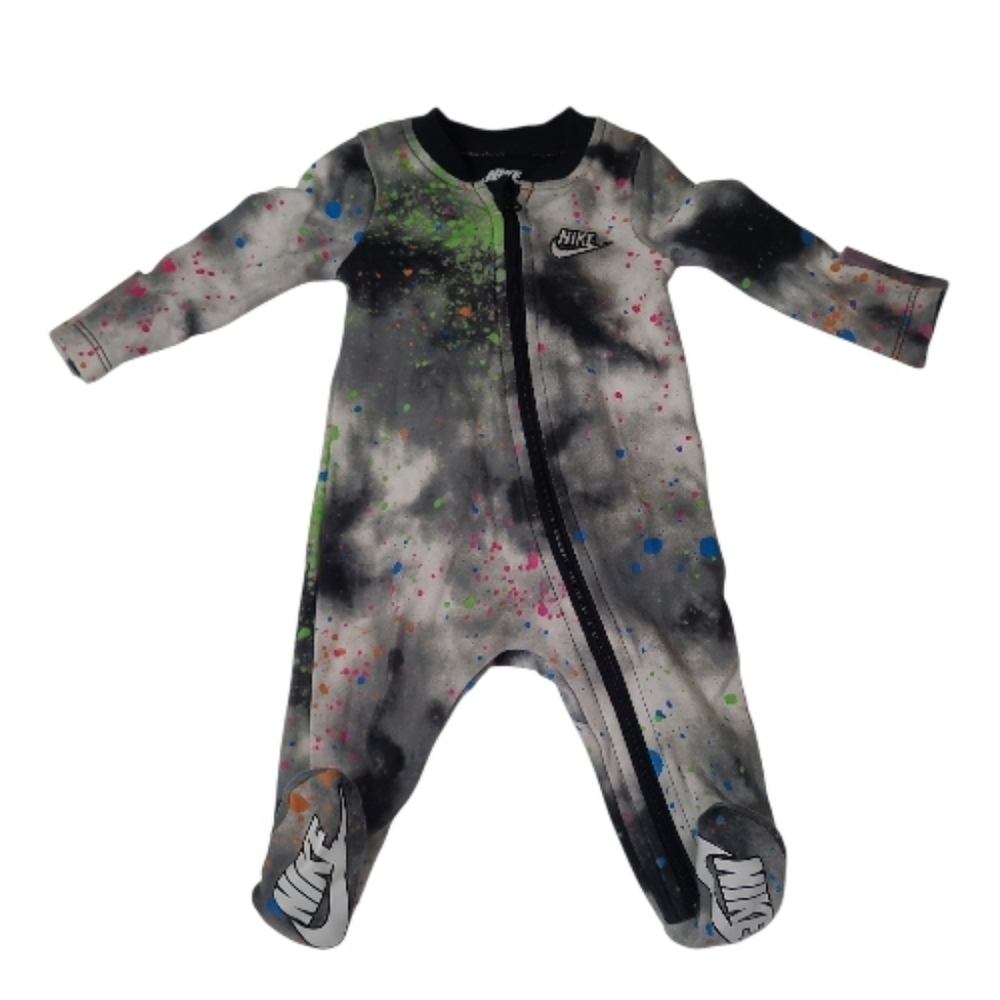 Nike Infant Splash Paint Zip Up Body Suit Size Newborn